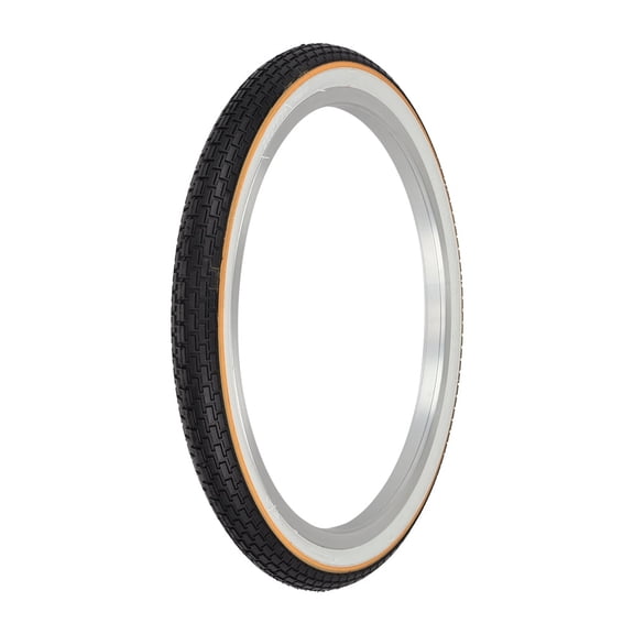 OG Lowrider Tire 20" x 1.75" G-5009 Black/White Sidewall w/Yellow Line Brick Tread