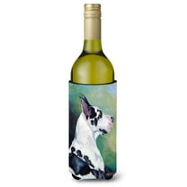 Carolines Treasures 7278LITERK Harlequin Great Dane Wine Bottle Hugger Wine Bottle multicolor