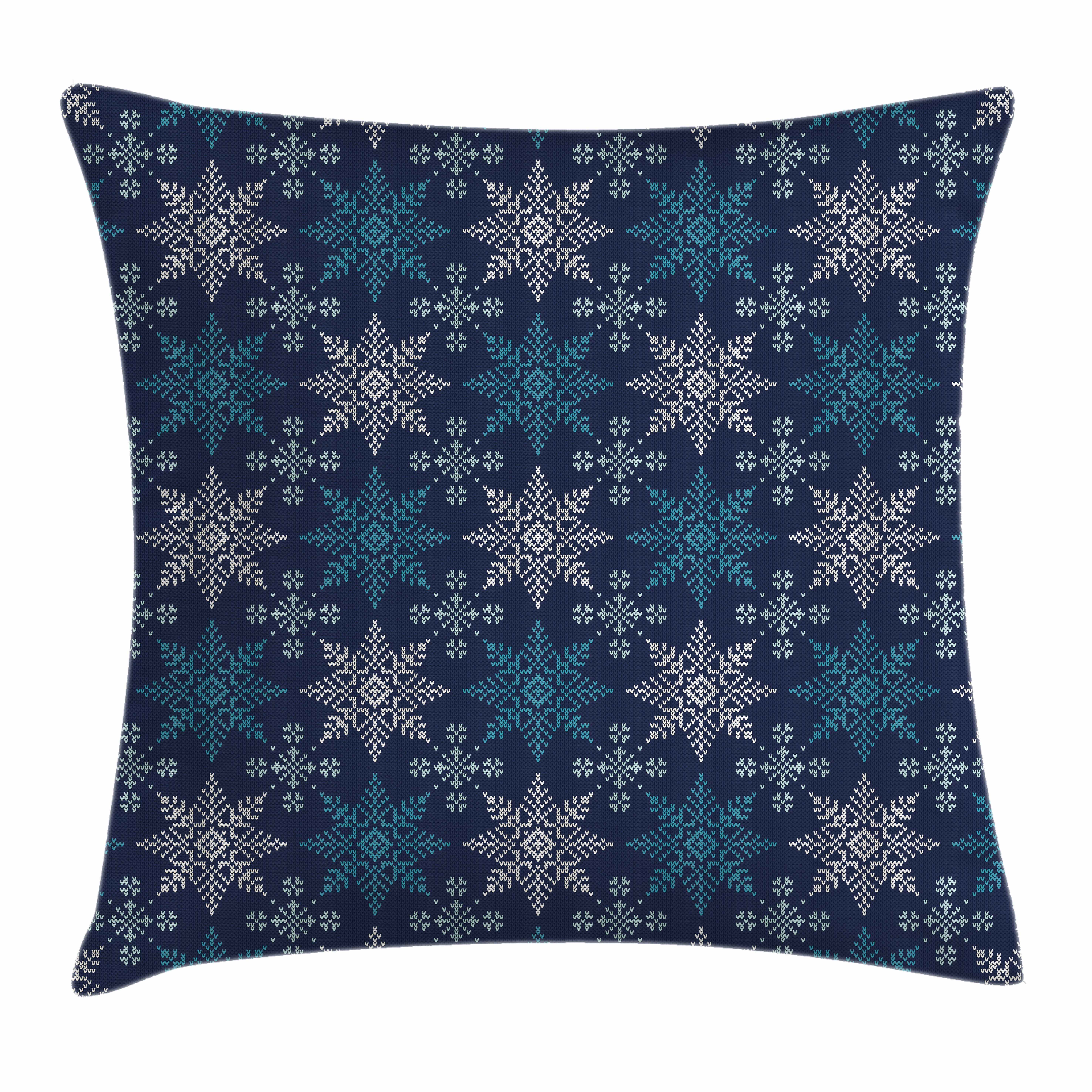 Snowflake Throw Pillow Cushion Cover, Winter Holiday Theme Eight
