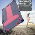 thumbnail image 4 of for Lenovo Tab M10 Plus (3rd Gen) 2022 10.6 inch TB-125F/TB-128F Tablet Case, Silicone Hard Back Kids Friendly Cover Built in Stand Shockproof Heavy Duty Protection for M10 Plus 3rd,Navy+Rose, 4 of 4