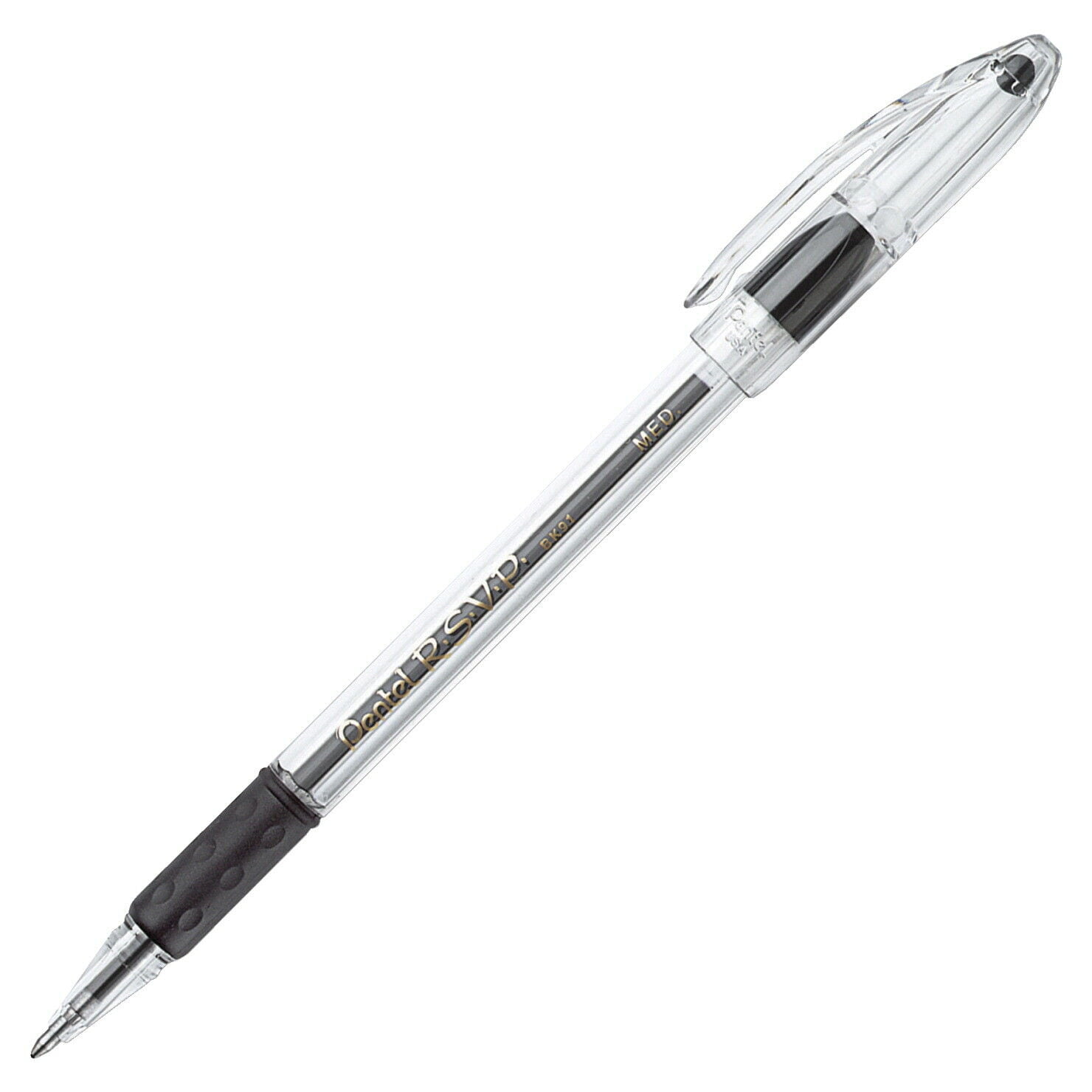 Pentel R.S.V.P. Refillable Ballpoint Pen, 1 mm Medium Tip, Black Ink