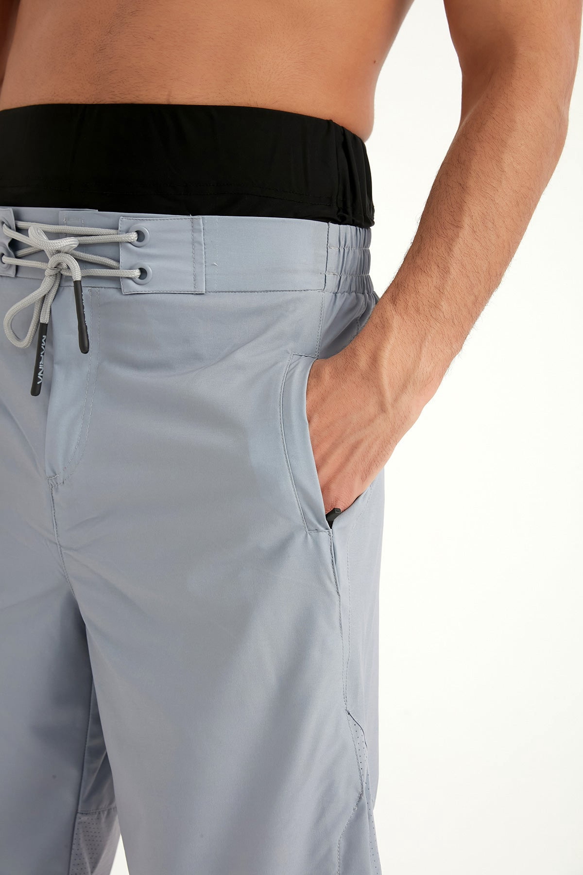 Marina Grey Modest Men’S Swim Shorts - S2505-1