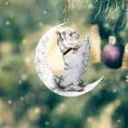 thumbnail image 4 of Arte del hierro Siéntese en la luna Adorno de luna de perro encantador para amantes de los perros Colgante de árbol de Navidad Wmkox8yii gf6354, 4 of 4