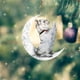 thumbnail image 2 of Puntoco Iron Art Sit On the Moon Lovely Dog Moon Ornamento para amantes de los perros Árbol de Navidad Colgante 2Pc Puntoco Puntoco-1465, 2 of 4
