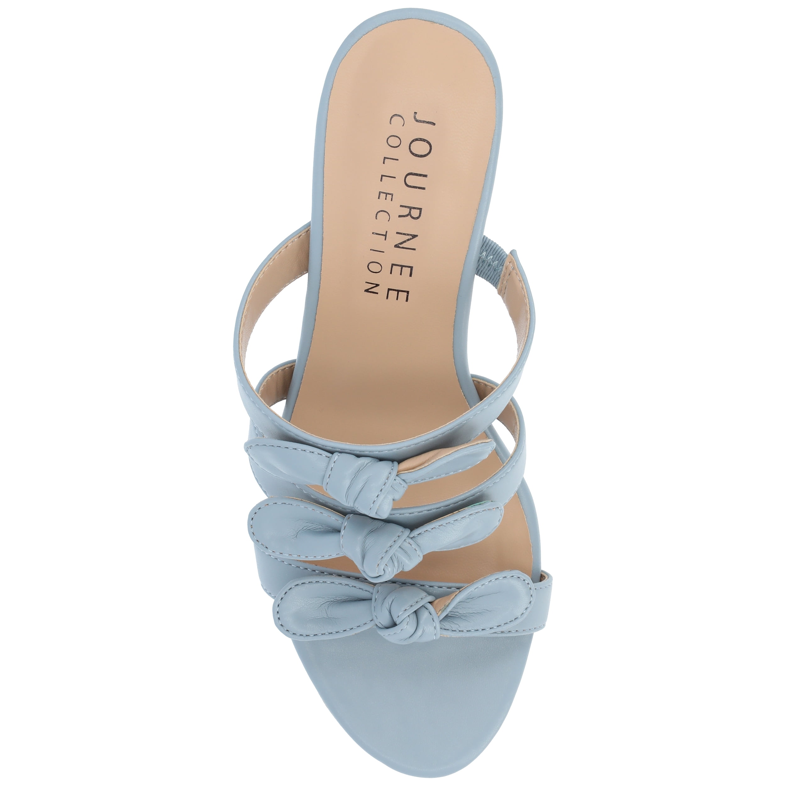 Journee Womens Kristina Vegan Leather Slip On Open Toe Sandals