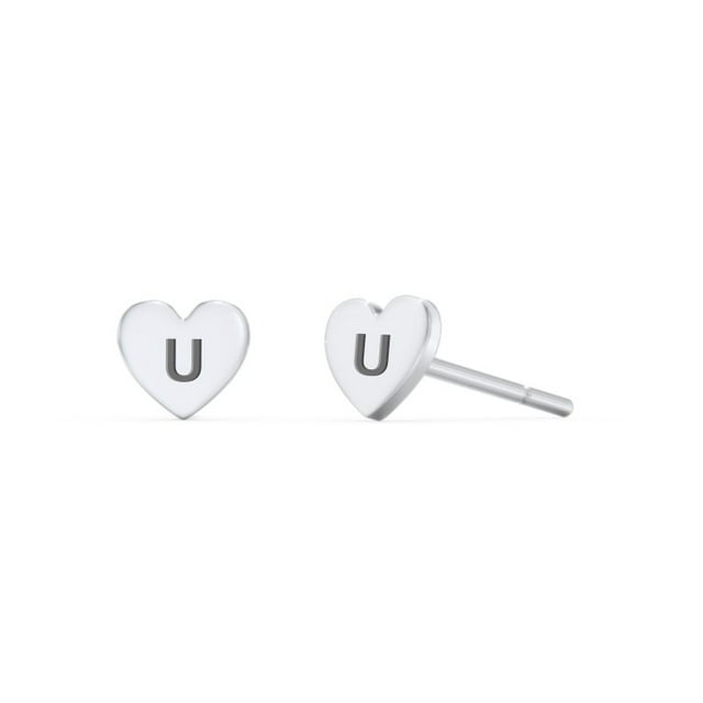 Initial Stud Earrings