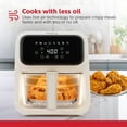 thumbnail image 2 of Holstein Housewares 4.2 QT Digital Air Fryer Glass Basket, Off-White - Touchscreen, Preheat & Warm, 2 of 10