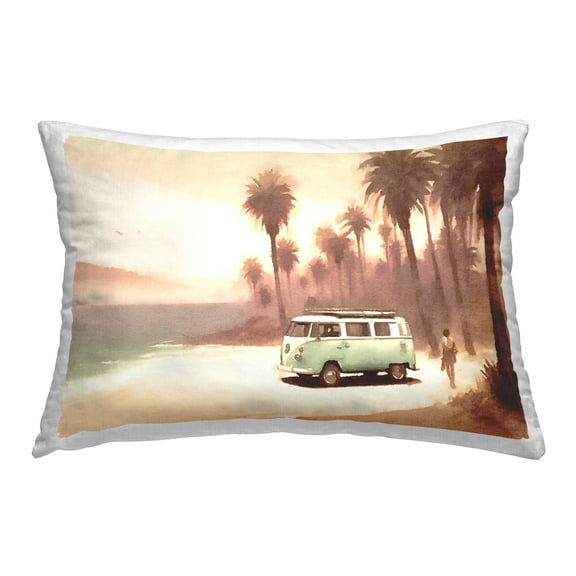 Stupell Industries Sunrise At The Pier Decorative Printed Throw Pillow Design by Noah Bay.