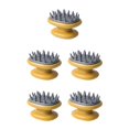 thumbnail image 2 of Inteprter Ducha cepillo para lavar el cabello de mano cuero cabelludo doble capa masajeador depurador portátil lavable cabeza limpieza cepillo Amarillo 5Conjunto, 2 of 6