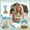 A001- Color A, variant on Number 6 Candle, Birthday Candle, 3 in Tall, Mermaid Birthday, Under The Sea Party Decorations, Ocean Themed, Glitter Gold, Turquoise Blue, 1 Pc