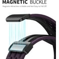 thumbnail image 6 of KOMI Breathable Waterproof Magnetic Sport Band for Apple Watch,Hypoallergenic Silicone Strap for iWatch SE 2nd Generation Series 9/8/7/6/5/4/3/2/1,Women 41mm 40mm 38mm Correas. para-Purple, 6 of 8