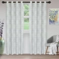 thumbnail image 1 of Lotus Jacquard Curtain Set, Raindrop, 1 of 4