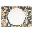thumbnail image 2 of Flowers and Leaves 12×18 inch Placemats Heat Resistant Washable Foldable Rectangular Placemats Set Decoration Indoor Outdoor for Kitchen Dining Table 6PCs, 2 of 8