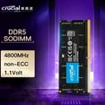 thumbnail image 1 of RAM 16 Go DDR5 4800MHz 5600MHz Mémoire pour Ordinateur Portable 4800MHz 16GBX2P, 1 of 5