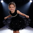 thumbnail image 6 of XXWXYD Teen Girls Kawaii Tulle Skirt Cute Festival Par𝗍y Dance Sparkly Glitter Sequin 𝖱uffle Tiere𝖽 Dress Petite Mini Fluff𝗒 Costum𝖾 Rave Concert Holiday Outfit, 6 of 7