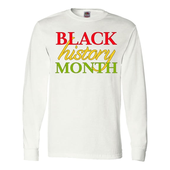 Inktastic Black History Month- Red, Green, Yellow Long Sleeve T-Shirt