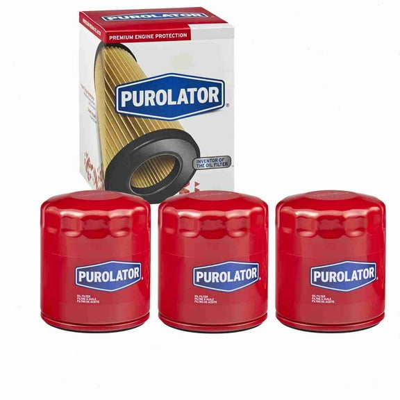 3 pc Purolator L14006 Engine Oil Filters for 167 61042 Oil Change Lubricant Filters