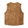 thumbnail image 5 of Vintage Western Cowboy Suit Vest for Men Sleeveless Casual V Neck Button Down Waistcoat Jacket, 5 of 6