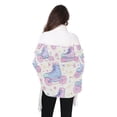 thumbnail image 4 of FORMRS Womens Scarf Winter Soft Long Big Warm Shawls Wrap Tassel Scarves, Pink Skates, 4 of 9