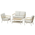 thumbnail image 1 of SONGMICS HOME Sencillo Collection Outdoor Steel 4 piece Set, Bone Color, 1 of 7