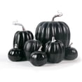 thumbnail image 7 of 7pcs Artificial Assorted Pumpkins Mini Fake Pumpkins Artificial Vegetables for Halloween Harvest Thanksgiving Party Decorations (7pcs style-C), 7 of 7