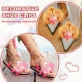 thumbnail image 6 of Uxcell Flower Shoe Clips, 2 Pcs Removable Decorative Shoe Clips Butterfly Orchid Accessories for Women, Light Pink, 6 of 7