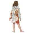 thumbnail image 6 of BZSMCE Bathrobes Belt Hooded Blossoming Whiskers Creative Pattern, 6 of 8