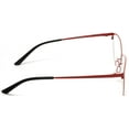 thumbnail image 3 of Tango Optics Metal Cateye Optical Eyeglasses Frame Flexible Stainless Steel Red For Prescription Lens -, 3 of 6