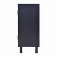 thumbnail image 4 of Hopper Studio Delancey 2-Door Cabinet, Black and Brown with Rattan Panels, 4 of 7