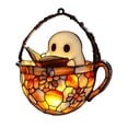 thumbnail image 2 of 2026 Halloween Reading Ghost Acrylic Suncatcher , Summerween Decor Signs for Window Hanging Ornament, Art Garden Decor for Book Lover, 2 of 8