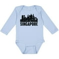 thumbnail image 3 of Inktastic Singapore City Skyline with Grunge Boys or Girls Long Sleeve Baby Bodysuit, 3 of 5