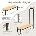 thumbnail image 4 of Bed Step Stool with Handle for Elderly & Adults, Bedside Safety Step Stool for High Beds, Bathtub, Cars, Sturdy Handrail Support Foot Stool for Seniors, Handicap, 4 of 6