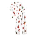 thumbnail image 7 of HAYIMI Women Christmas 2 Piece Pajama Set, Short Sleeve Lapel Button-Down Tops And Pants Set, Xmas Print Loungewear Sleepwear For Relaxed Evenings, 7 of 7