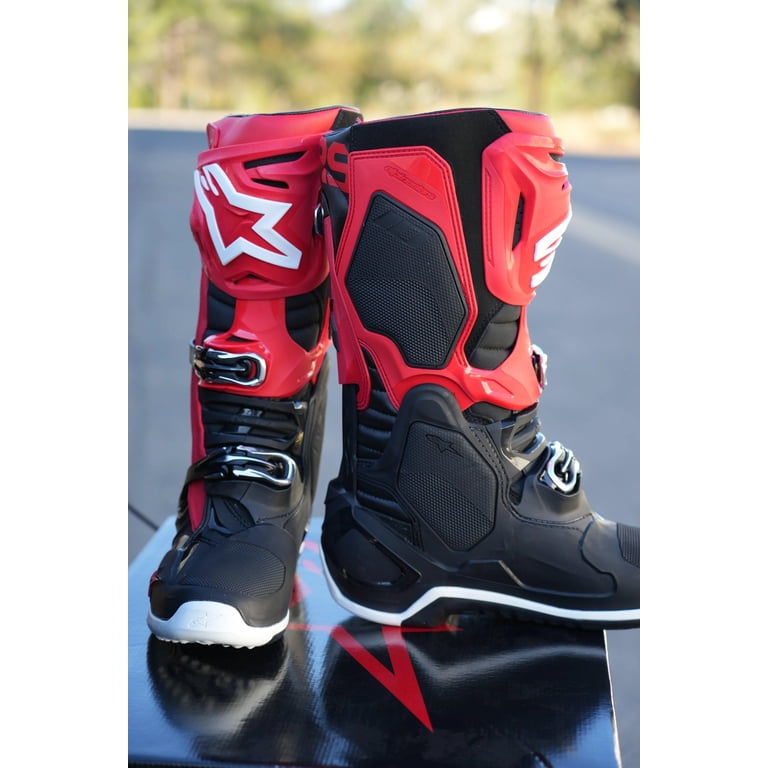 Alpinestars Tech 10 Mens MX Offroad Boots Black/Red 8 USA