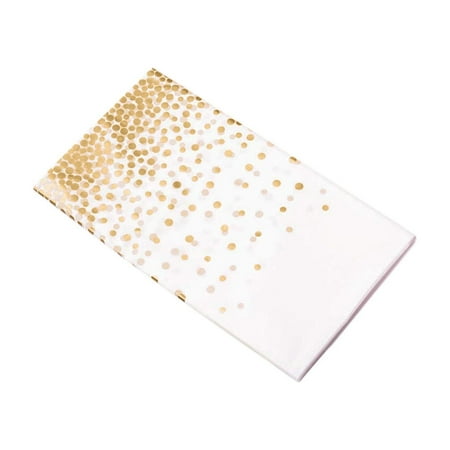 

HOOUDO Tablecloth Clearance Plastic Tablecloths Gold Dot Disposable Tablecloths Plastic Dot Table Cover-Gold