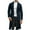 Navy, variant on WREESH Fashion Winter Coat Men Casual Button Solid Long Sleeve Pockets Stand Collar Outwear Coat Navy