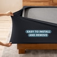 thumbnail image 3 of Bare Home Box Spring Cover - Microfiber - 4-Way Stretch (King, Black), 3 of 6