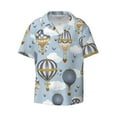 thumbnail image 5 of Picia Balloon Vintage Men's Linen Shirts Short Sleeve Cuban Beach Shirts Casual Shirts Button Down Shirt for Men Beach Summer Wedding Shirt-Large, 5 of 7