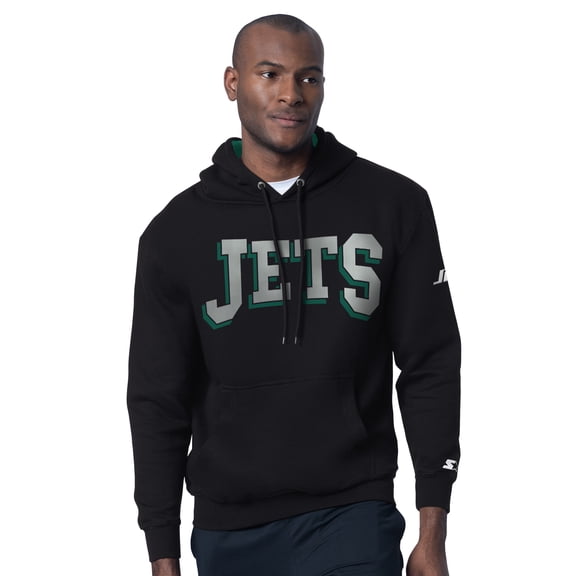 Men's Starter Black New York Jets Thursday Night Gridiron Hoodie