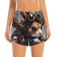 thumbnail image 2 of Balery Steampunk Squirrel Pilot Pantalones cortos deportivos para mujer con forro y dos bolsillos, elásticos, para entrenamiento, gimnasio, yoga-Small, 2 of 7