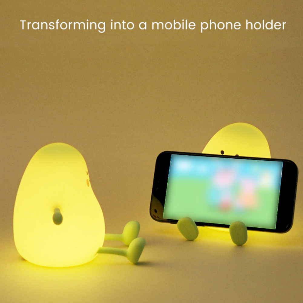 Night Light for Kids, Silicone Sensor Pat Light, Bear Lamp Cute Lamp, Silicone Dimmable Nursery Nightlight, Bedroom Home Decoration Bedside Lamp for Breastfeeding