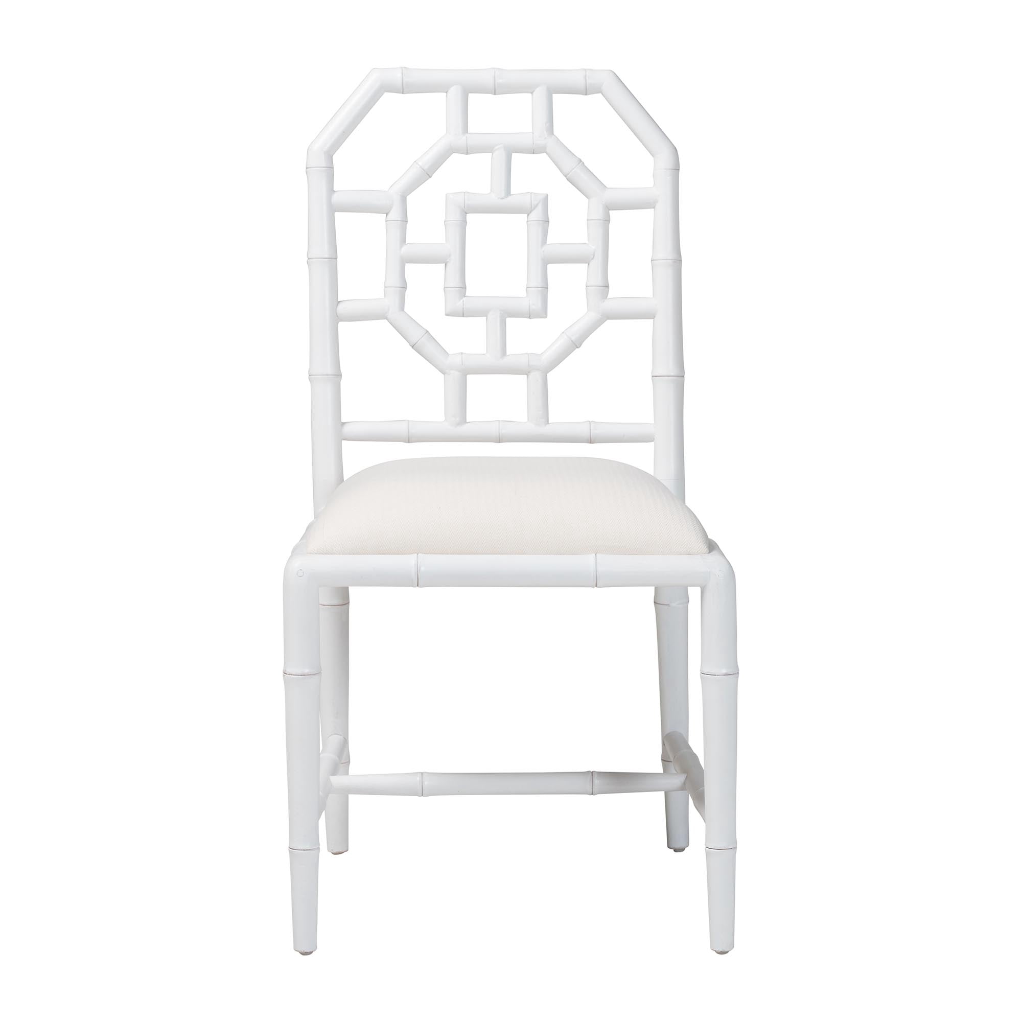 bali & pari Boone Boho Dining Chair, Dining Height 20.10", White