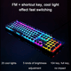 thumbnail image 2 of Teclado mecánico electrochapado Punk para juegos, teclado mecánico retroiluminado de 104 teclas con USB, teclado con cable para PC con Windows Xemadio 2033362-3, 2 of 9