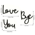 thumbnail image 5 of Joernso Wall Art Wooden Sign Love You Bye Script Sign Above Door Entryway Decor Sign for Home Entrance Wall Valentine's Day Decoration, 5 of 7