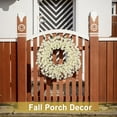 thumbnail image 6 of 26" Spring Wreath for Front Door, Easter Valentines Wild Floral Summer Wreaths, Mantel Porch Wall Wedding Living Room Home All Season Decor (Fall White), 6 of 16