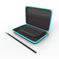thumbnail image 2 of Nintendo 2DS XL Hard Carrying Case with 8 Cartridge Holders - amCase Travel Cover for Nintendo 2DS XL (Black/Teal), 2 of 5