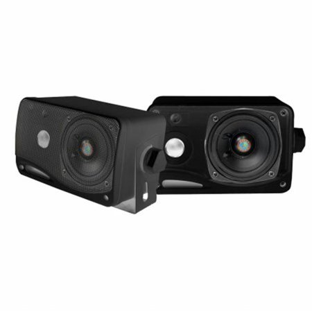 SOUND AROUND-PYLE INDUSTRIES PLMR24B 3.5 in. 200 Watt 3-Way Weather Proof Mini Box