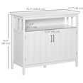 thumbnail image 3 of HOMCOM Sideboard Buffet Storage Cabinet Console Table with 2 Doors White, 3 of 9