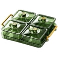 thumbnail image 2 of Kaireo Snack Serving Tray with Lid & 4 Removable Bowls , Divided Platter for Cookies Chips Dip Ideal for Indoor Parties & Gatherings, 2 of 6