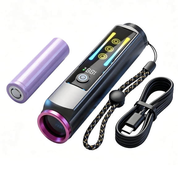 Liwantech 365nm Black Light Flashlight, 20W UV Flashlight Rechargeable for Pet Urine Detection, Scorpion, Rock Hunting, AC Leak, & Resin Curing